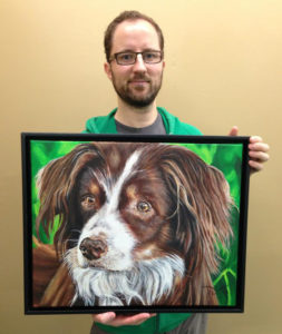 2013-04 - Pet Portrait Painting - Cedi - To show Scale