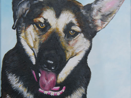2009-12 – Commissioned Painting – Pet Portrait Painting by Cameron Dixon – Beans