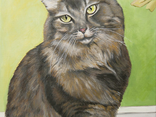 2010-12 – Commissioned Painting – Pet Portrait Painting by Cameron Dixon – Riley