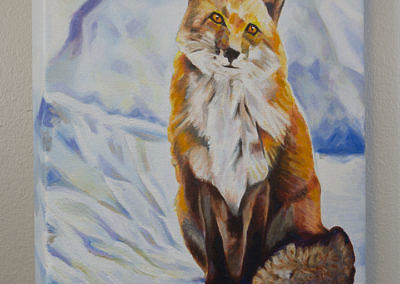 Fox Sitting in Snow by Cameron Dixon -Complete-right