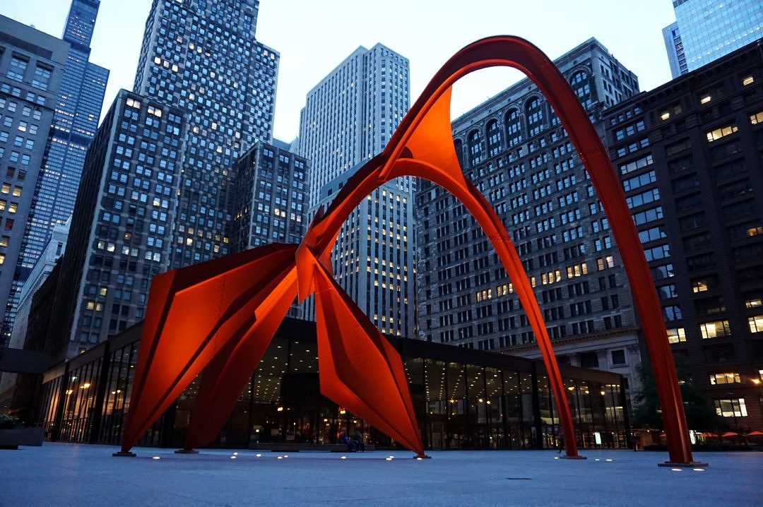 2015-08 - Chicago - Alexander Calder - Flamingo - DSC03640