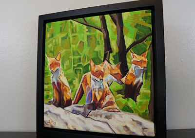 DSC00059 - 2017-03 - Painting - Fox Cub Four 1080px--frame-left-cameron-dixon