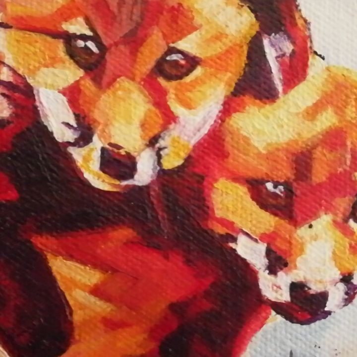 Two Fox Cubs Quick Video Preview 8in x 8in Oil on canvas + Frame $160USD + shipping Prints and products starting from $22USD/$29CDN available tomorrow via: www.camerondixon.com Original available tomorrow via my Etsy shop: www.etsy.com/shop/CameronDixonsArt