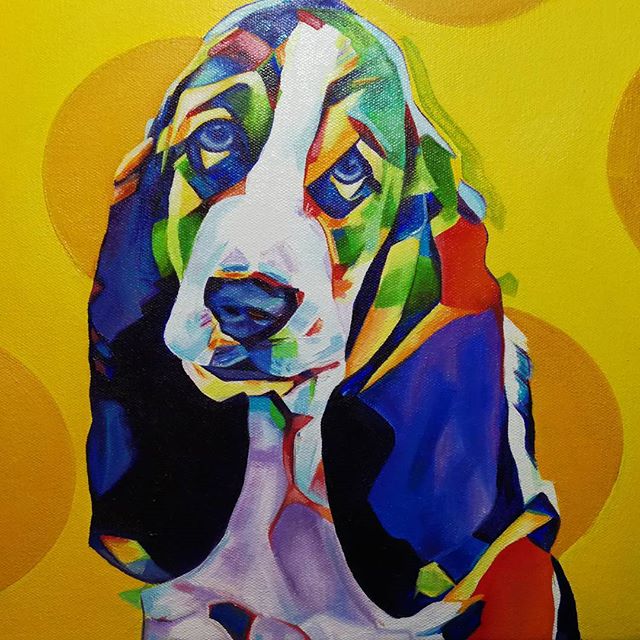 Pop Art Pet PortraitBassett Hound Puppy12in x 12in x 1.375inMostly done, maybe just another quick coat of highlights and this will be up for sale as well as prints and products will be available soon.#nyc #newyork #newyorkcity #manhatten #eastharlem #ilovenyc #contemporaryart #modernart #photooftheday #igersofnyc #newyorkart #newyorkartist #nyart #popart #petportrait #petpainting #dogpainting #abstractart #commissionedartist #instadog #dogsofinstagram #dog #puppysofig #puppypainting #bully #instabasset #bassethoundsofig #instabassethounds #hound