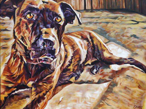 2018-03 – Commissioned Painting by Cameron Dixon – Pet Portrait – Ursa